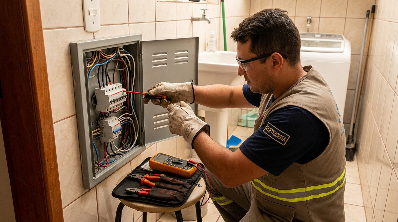 Instalacao de disjuntor residencial em Cascavel‑PR