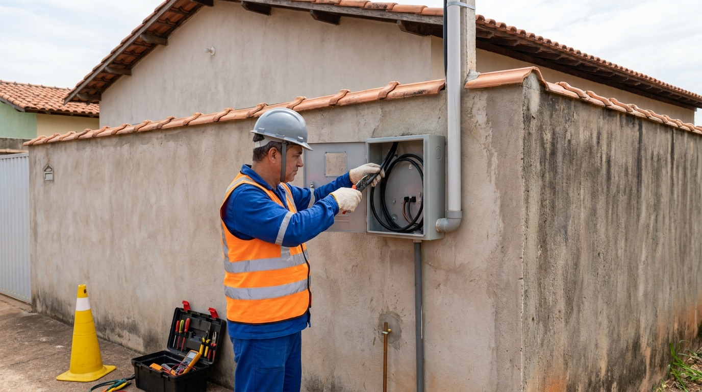 Instalacao de padrao de energia profissional em Cascavel‑PR