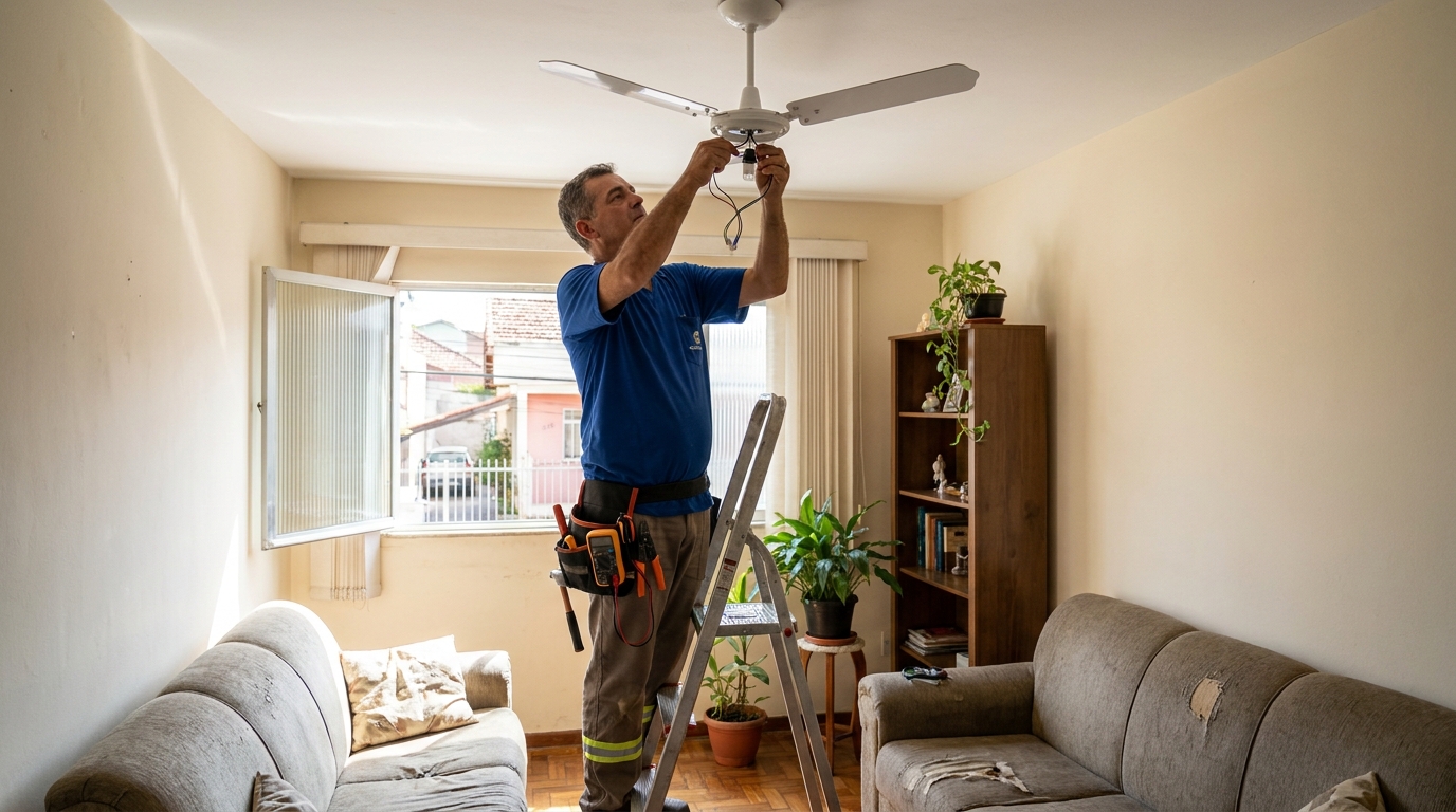 Instalacao de ventilador de teto em Cascavel‑PR