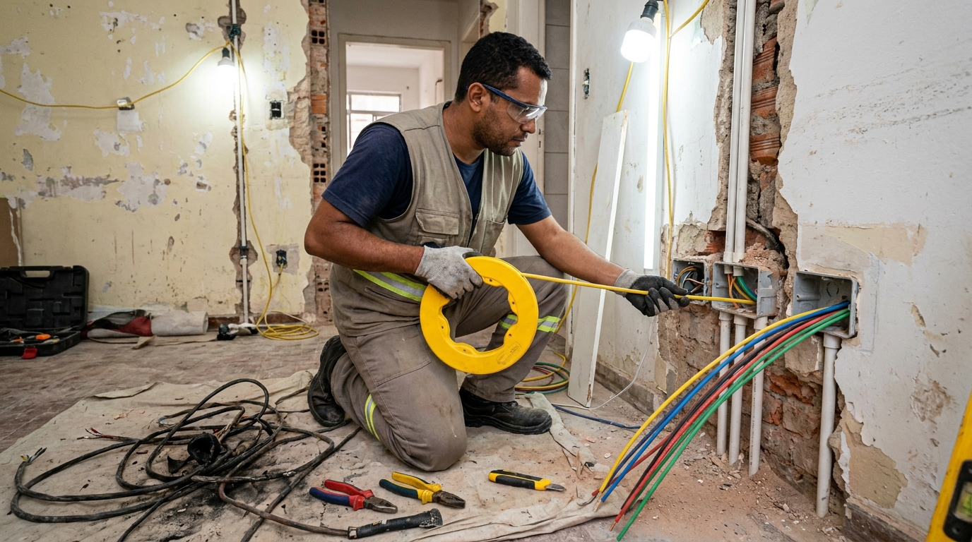 Troca de fiacao eletrica profissional em Cascavel‑PR